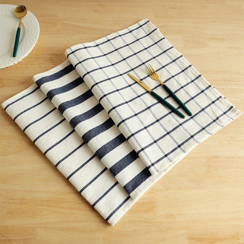 Mediterranean Blue 100% Cotton Kitchen Towel Snapkin – inhelo